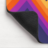 Zickzack-Design lila, orange und gelb Mousepad (Ecke)