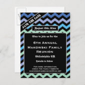 Zickzack Design-Wiedersehen, Veranstaltung, Party  Ankündigungspostkarte (Vorne/Hinten)