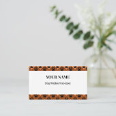 Zickzack Dog Walker Groomer Business Card Visitenkarte (Stehend Vorderseite)