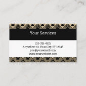 Zickzack Dog Walker Groomer Business Card Visitenkarte (Rückseite)