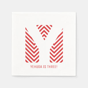 Zickzack Druck Upsherin Party-Serviette Serviette