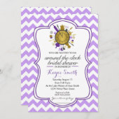 Zickzack Einladung rund um die Uhr Brautdusche (Vorne/Hinten)