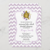 Zickzack Einladung rund um die Uhr Brautdusche (Vorne/Hinten)