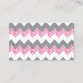 Zickzack Elefant in Rosa und Grau | Buch mitbringe Visitenkarte (Rückseite)