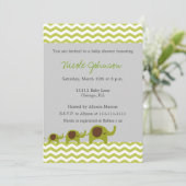 Zickzack Elefanten Einladung (Stehend Vorderseite)