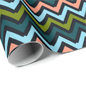 Zickzack Farben Geschenkpapier (Rolleneckpunkt)