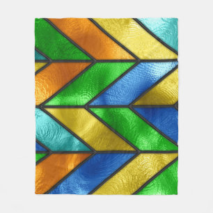 Zickzack Farbglastextur Fleecedecke