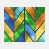 Zickzack Farbglastextur Fleecedecke (Vorderseite (Horizontal))