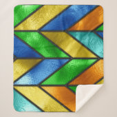 Zickzack Farbglastextur Sherpadecke (Vorderseite)