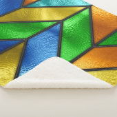 Zickzack Farbglastextur Sherpadecke (3/4)