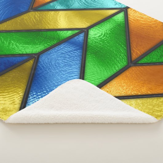 Zickzack Farbglastextur Sherpadecke (3/4)