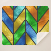 Zickzack Farbglastextur Sherpadecke (Vorderseite (Horizontal))