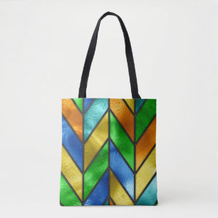 Zickzack Farbglastextur Tasche