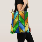 Zickzack Farbglastextur Tasche (Von Nahem)