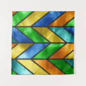 Zickzack Farbglastextur Wandteppich (Vorderseite (Horizontal))