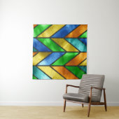 Zickzack Farbglastextur Wandteppich (Beispiel (Horizontal))