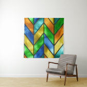 Zickzack Farbglastextur Wandteppich (Beispiel)