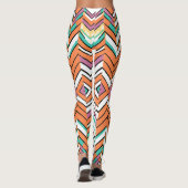 Zickzack Farbherringbone-Muster Leggings (Rückseite)