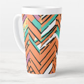 Zickzack Farbherringbone-Muster Milchtasse (Linke Ecke)