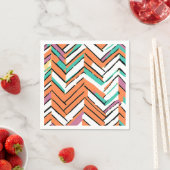 Zickzack Farbherringbone-Muster Serviette (Beispiel)