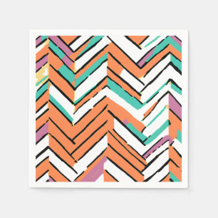 Zickzack Farbherringbone-Muster Serviette