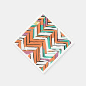 Zickzack Farbherringbone-Muster Serviette (Ecke)