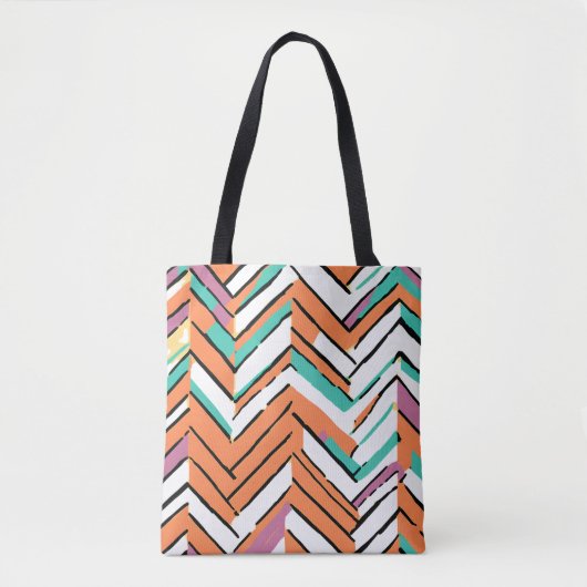 Zickzack Farbherringbone-Muster Tasche (Vorderseite)