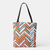 Zickzack Farbherringbone-Muster Tasche (Rückseite)