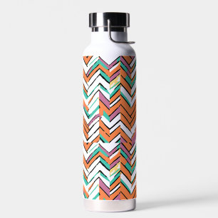 Zickzack Farbherringbone-Muster Trinkflasche