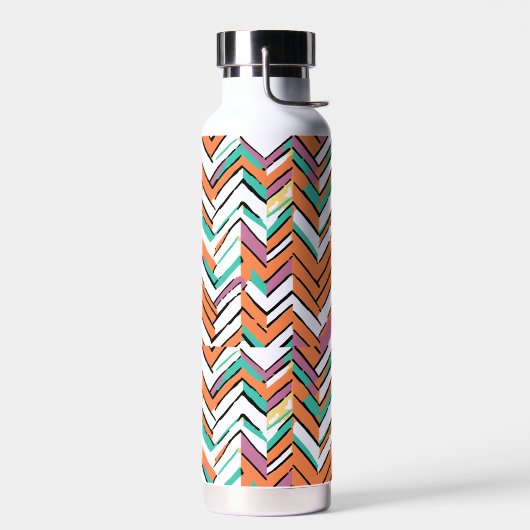 Zickzack Farbherringbone-Muster Trinkflasche (Links)