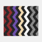 Zickzack Farbkombinations-Fleece Fleecedecke (Vorderseite (Horizontal))