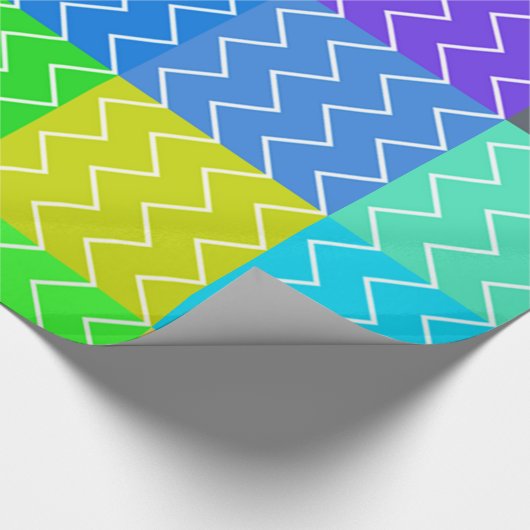Zickzack Farbmuster Geschenkpapier (Ecke)