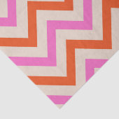 Zickzack Farbmuster in Rosa und Orange Zigzag Seidenpapier (Detail)