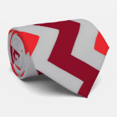 Zickzack Farbmuster in Rottönen Krawatte (Gerollt)