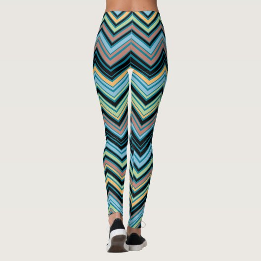 Zickzack Farbmuster Leggings (Rückseite)