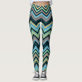 Zickzack Farbmuster Leggings (Vorderseite)