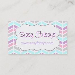 Zickzack Fischgrätenmuster-Pastellgeschäfts-Karte Visitenkarte