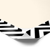 Zickzack, floraler Triple Teapots Poster (Ecke)