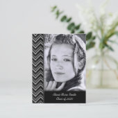 Zickzack Foto Rahmen für Abschluss Einladung (Stehend Vorderseite)