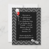 Zickzack Foto Rahmen für Abschluss Einladung (Rückseite)