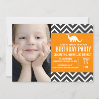 Zickzack Foto zum Geburtstag Einladung