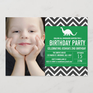 Zickzack Foto zum Geburtstag Einladung