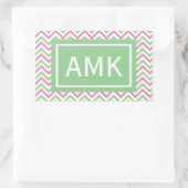Zickzack Frühjahrsprotokoll Rechteckiger Aufkleber (Tasche)
