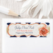 Zickzack Garden Rücksendeadressen-Aufkleber (Insitu)