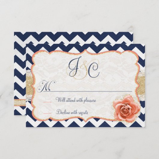 Zickzack Garden UAWG Insert Cards RSVP Karte (Vorne/Hinten)