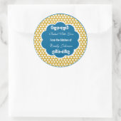 Zickzack gebacken mit Liebe Aufkleber Geschenketik (Tasche)