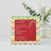 Zickzack Geburtstagsgestalterdesign Einladung (Stehend Vorderseite)