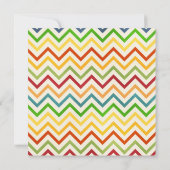 Zickzack Geburtstagsgestalterdesign Einladung (Rückseite)