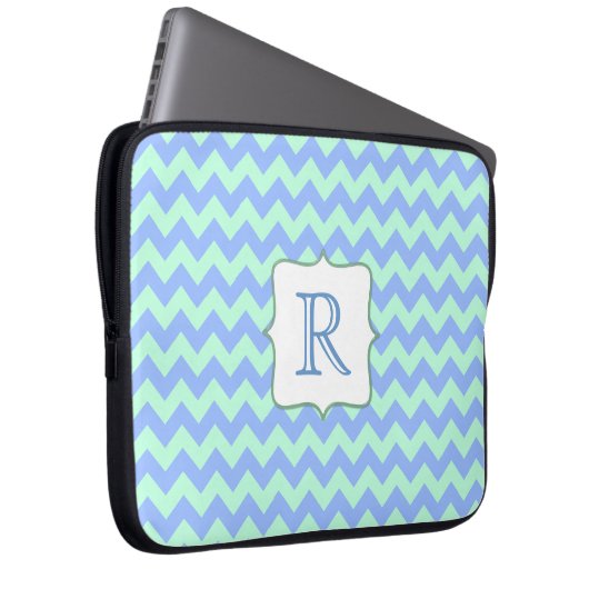 Zickzack Gehäuse für Monogramm Laptopschutzhülle (Vorne Rechts)