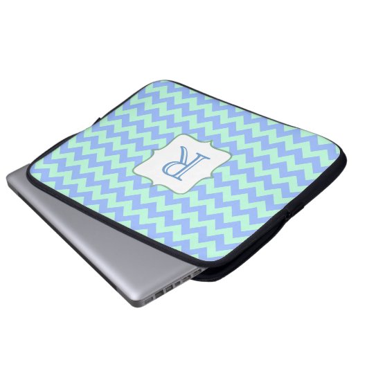 Zickzack Gehäuse für Monogramm Laptopschutzhülle (Vorne Knopf)